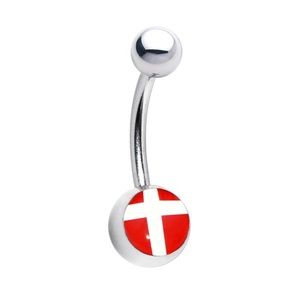 🆕 BOGO- Denmark Flag Belly Ring